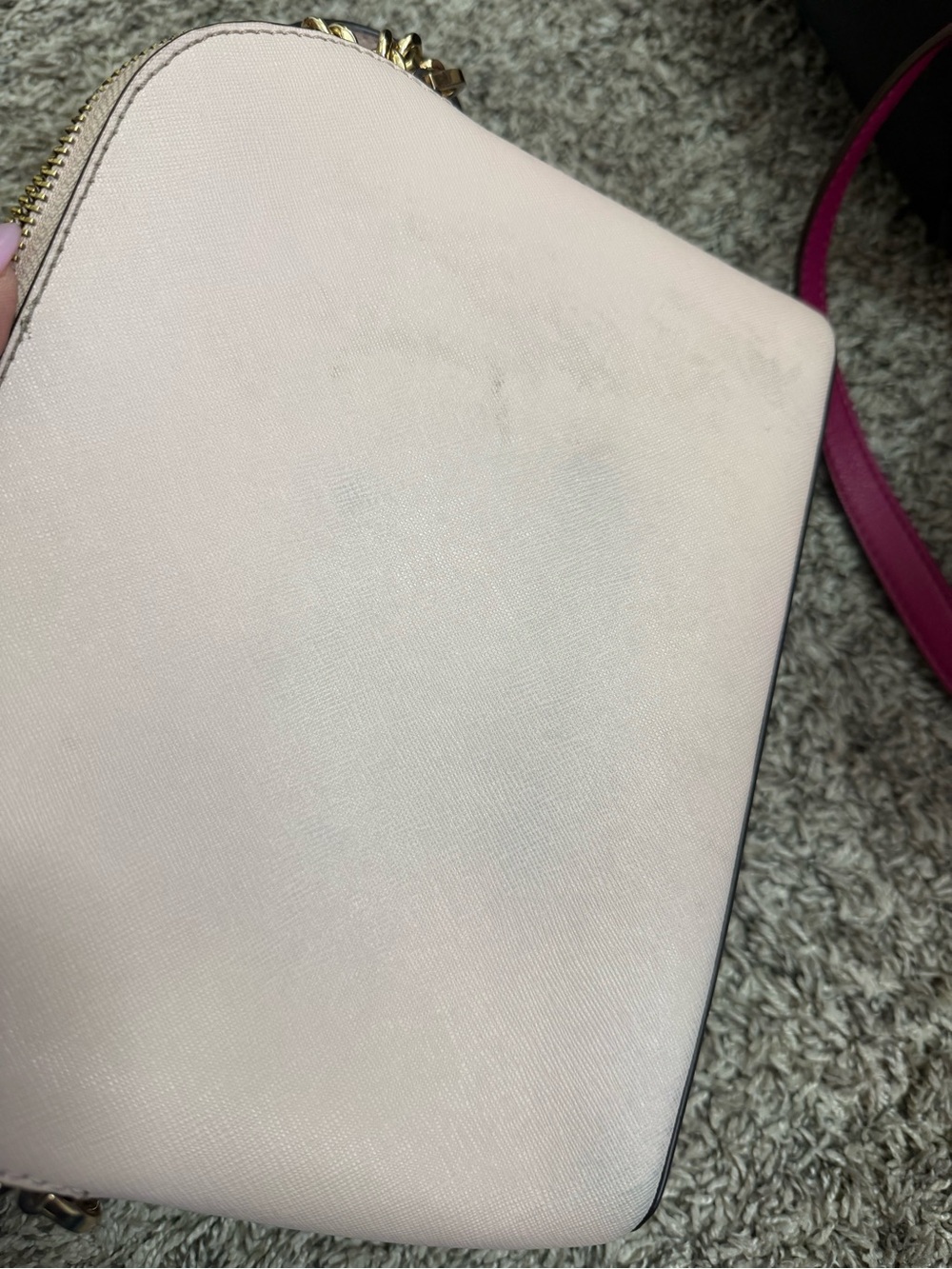 Michael Kors Light Blush Saffiano Crossbody with Gold Hardware - Picture 3 of 3
